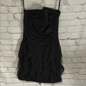 Jessica McClintock Black Mini Dress with Flattering Fit